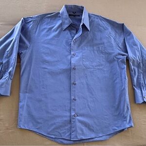 Kenneth Cole Light Blue Men's Dress Shirt - Button-Front Collared